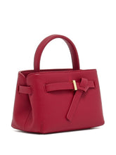 Emporio Armani Small Pebbled Top Handle Handbag Bordeaux