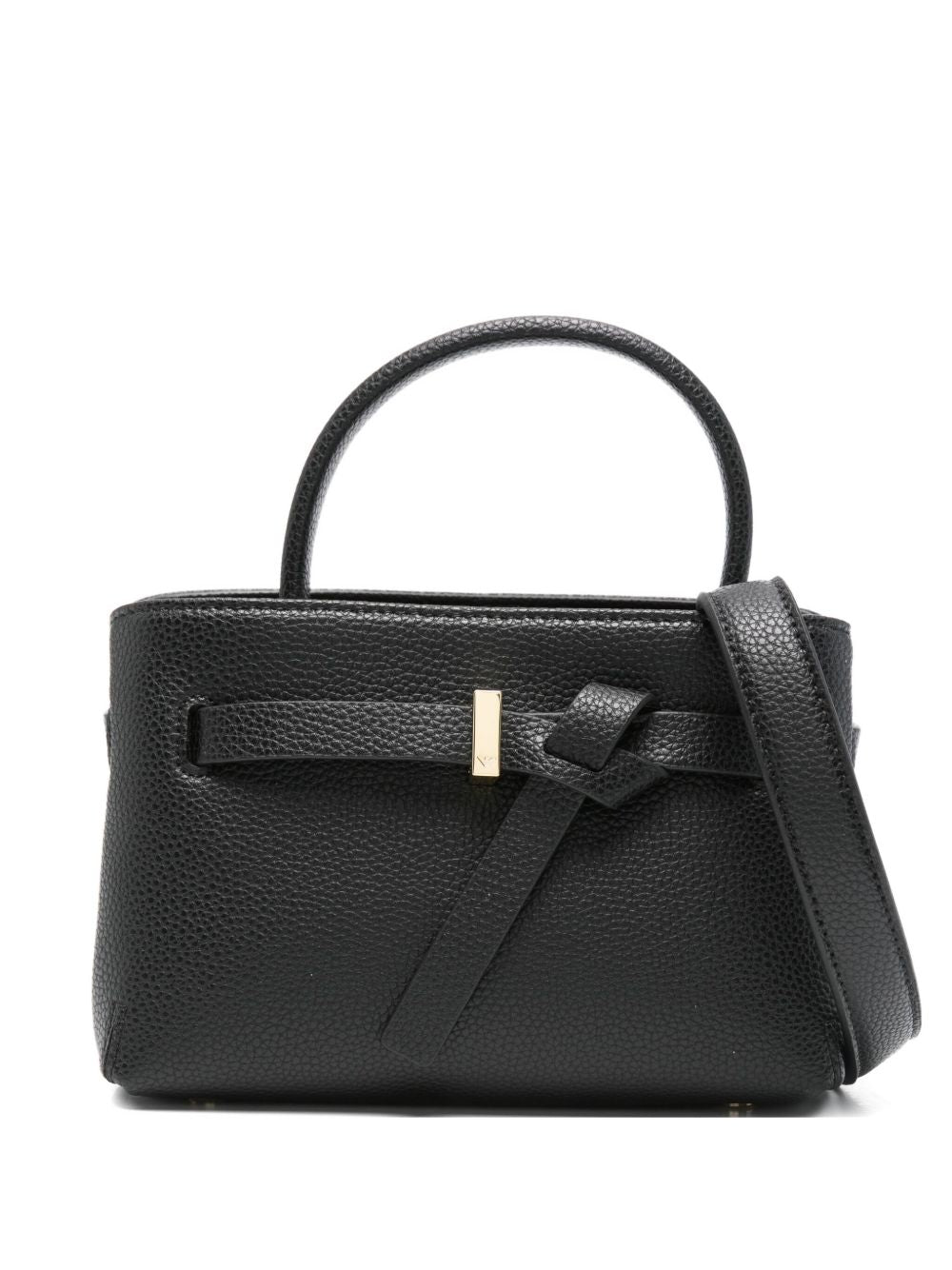 Emporio Armani Small Knotted Top Handle Bag Black black