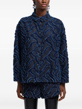 Emporio Armani Single-Breasted Cotton Jacket in Blue Blue