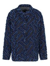 Emporio Armani Single-Breasted Cotton Jacket in Blue Blue