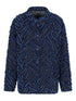 Emporio Armani Single-Breasted Cotton Jacket in Blue Blue