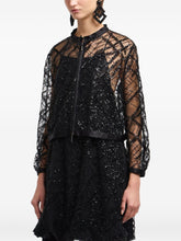 Emporio Armani Sequin Sheer Black Jacket Black