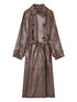 Emporio Armani Double-Breasted Belted Coat in Dove Grey Dove Grey