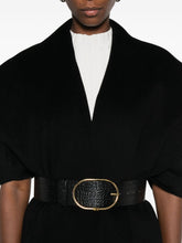Elisabetta Franchi Wool Sleeveless Belted Coat Black Black