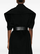Elisabetta Franchi Wool Sleeveless Belted Coat Black Black