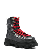 Ganni Lace-Up Ankle Mountain Boots Brown brown