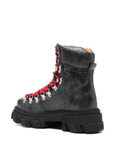 Ganni Lace-Up Ankle Mountain Boots Brown brown