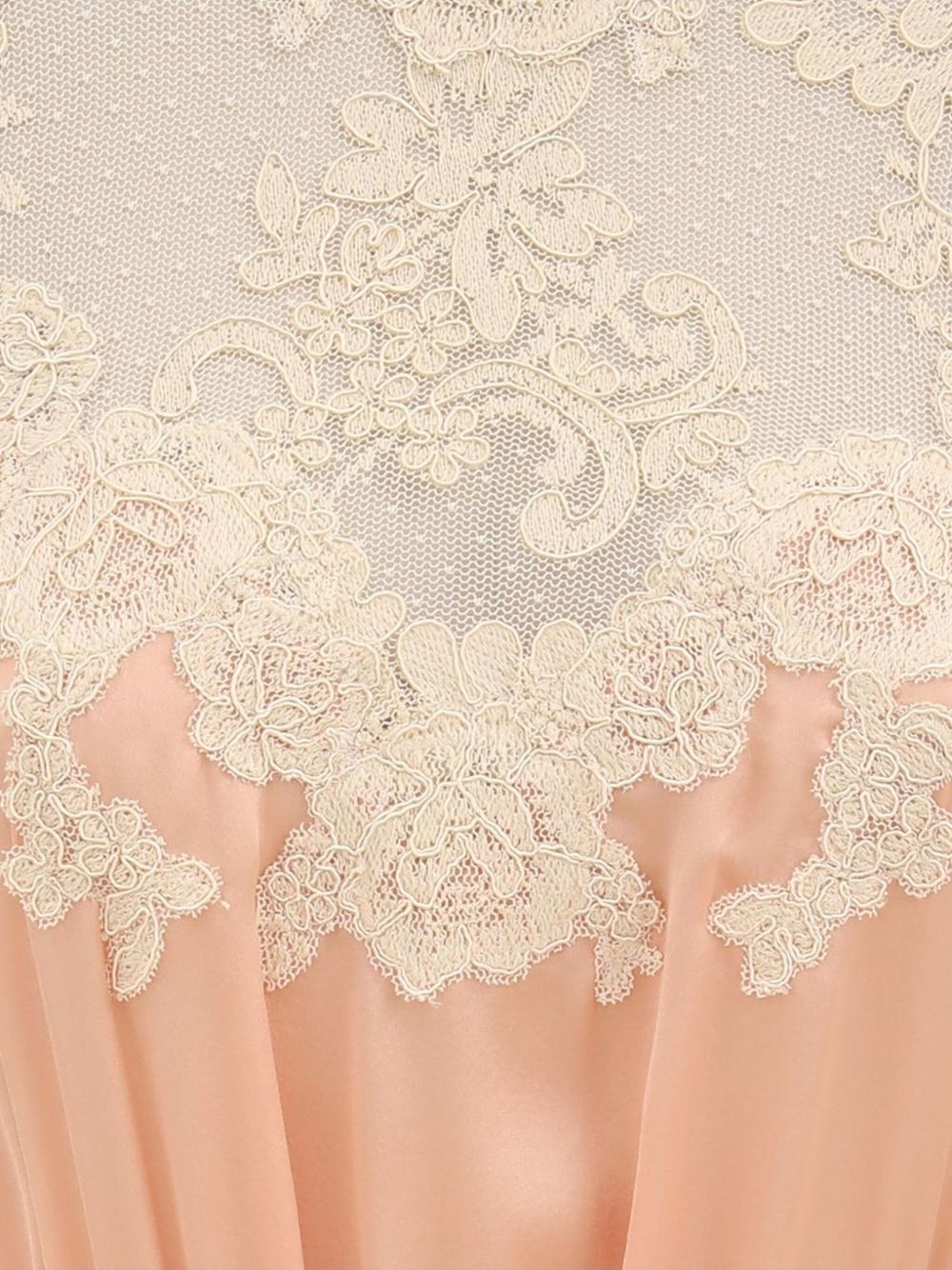 Zimmermann High-Lace Neckline Silk Long Dress Pink