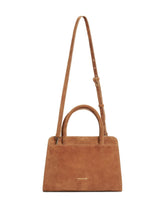 Fabiana Filippi Light Brown Suede Shopper Bag with Twist-Lock Leather Brown
