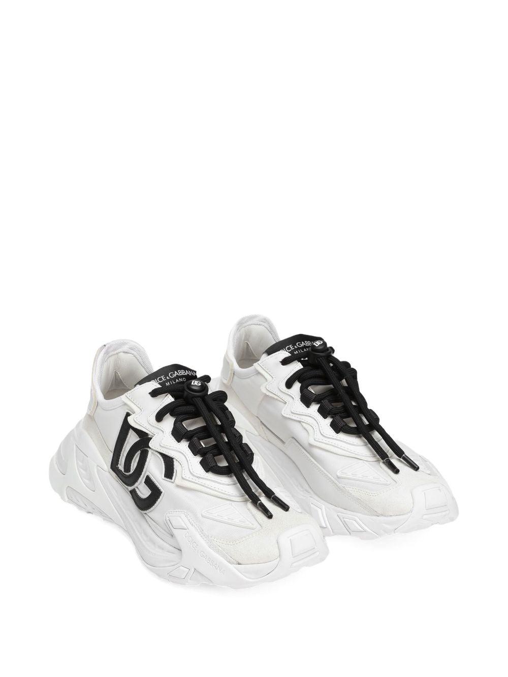 Dolce &amp; Gabbana Day Faster White Chunky Logo-Detailed Sneakers White