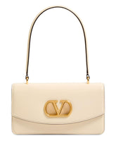 Valentino Garavani Vain Leather Top Handle Bag White