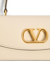 Valentino Garavani Vain Leather Top Handle Bag White