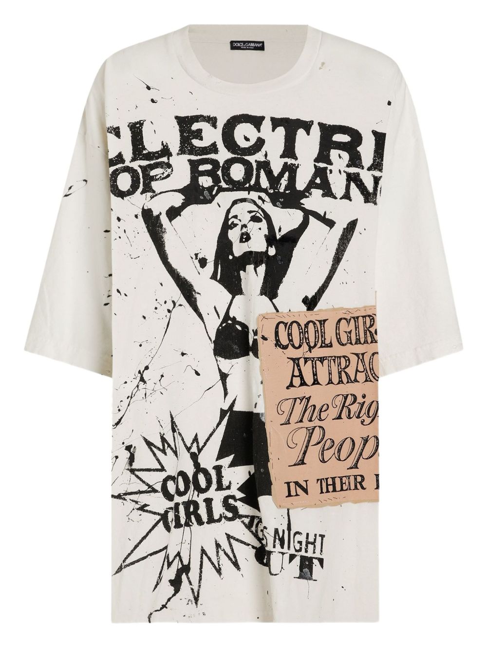Dolce & Gabbana Graphic Print Cotton T-Shirt White
