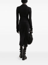 Dolce & Gabbana Wool Pencil Skirt with Rear Slit Black Black