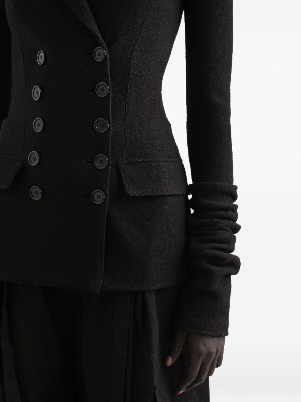Dolce &amp; Gabbana Single-Breasted Wool Blazer Black