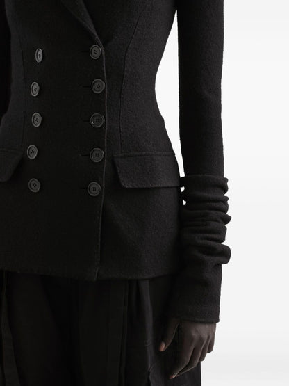 Dolce &amp; Gabbana Single-Breasted Wool Blazer Black