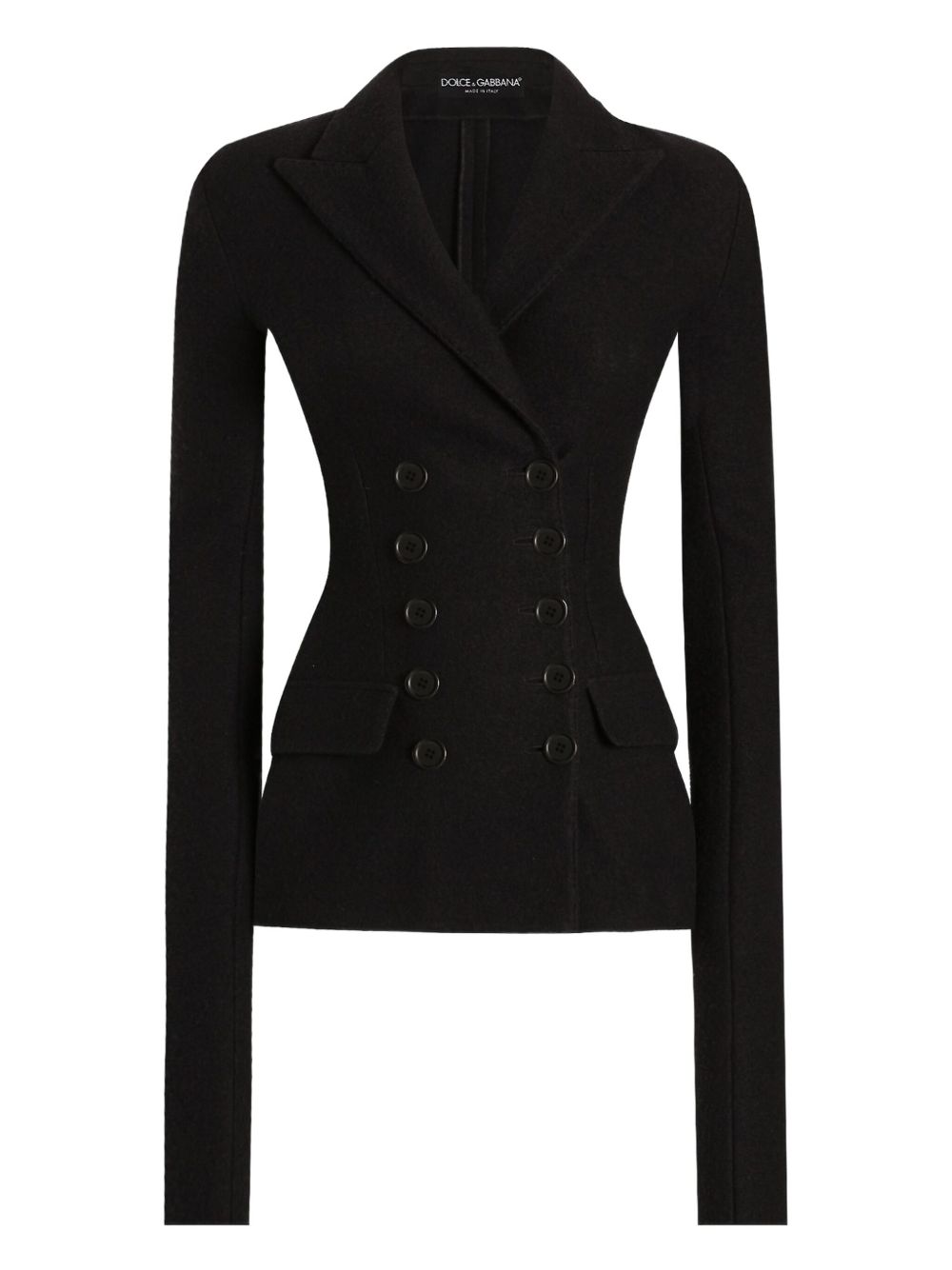 Dolce &amp; Gabbana Single-Breasted Wool Blazer Black