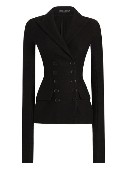 Dolce &amp; Gabbana Single-Breasted Wool Blazer Black