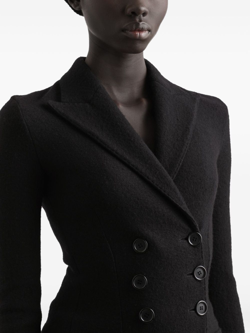 Dolce &amp; Gabbana Single-Breasted Wool Blazer Black