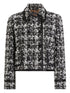 Dolce & Gabbana Double-Breasted Tweed Wool-Blend Jacket Grey