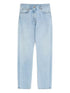 Valentino Light Blue Denim Cotton Jeans With Logo Patch Clear Blue