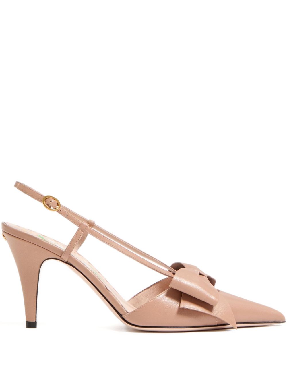 Valentino Garavani With Heel Goat Leather Pumps Powder