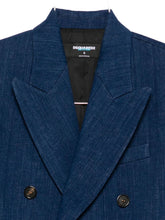 Dsquared2 Double-Breasted Denim Blazer in Blue blue