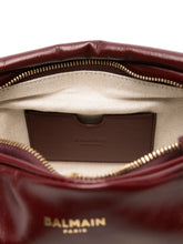 Balmain Sync Medium Leather Shoulder Bag Bordeaux