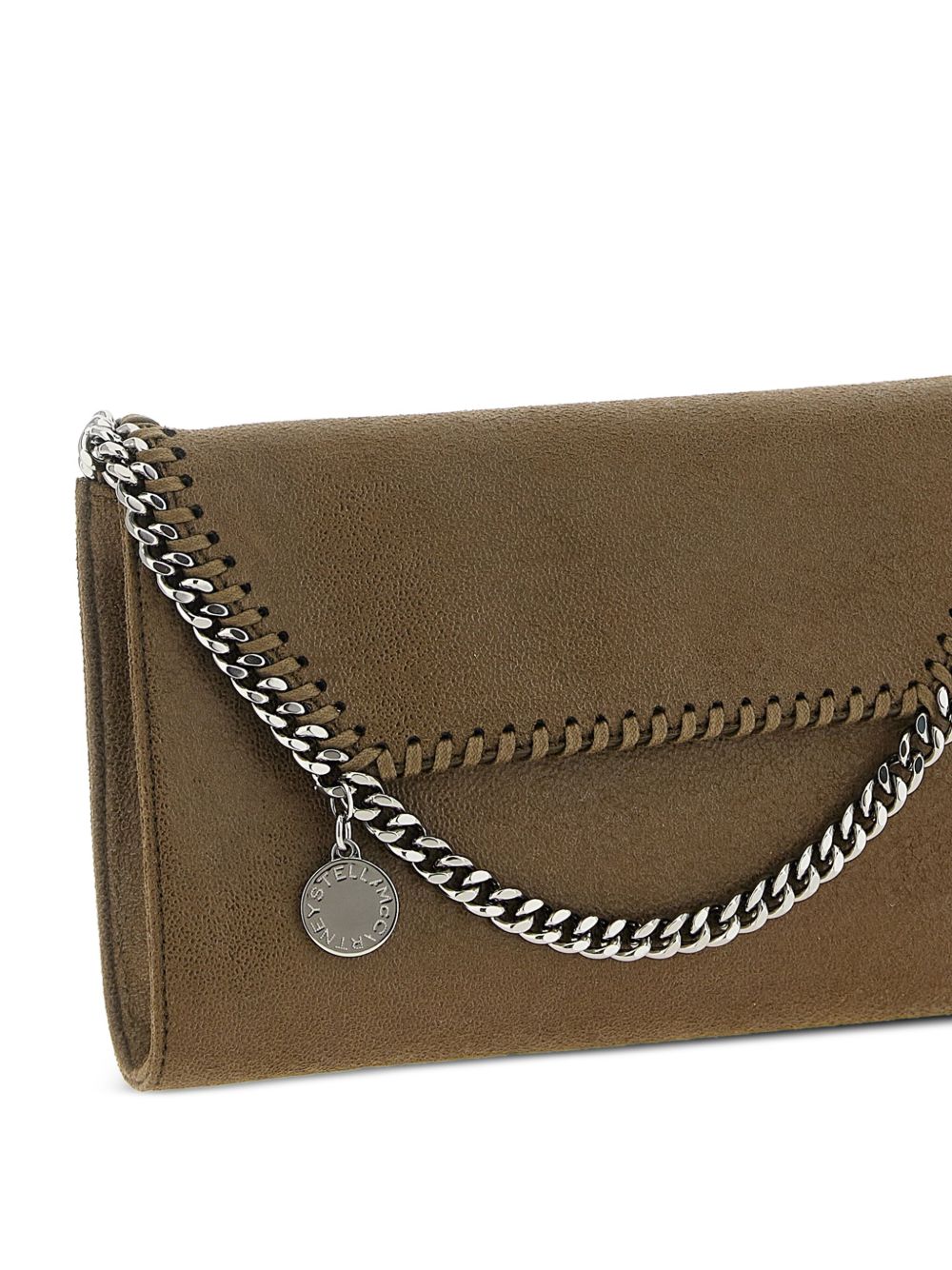 Stella McCartney Falabella Chain Wallet on Chain Olive Green Green