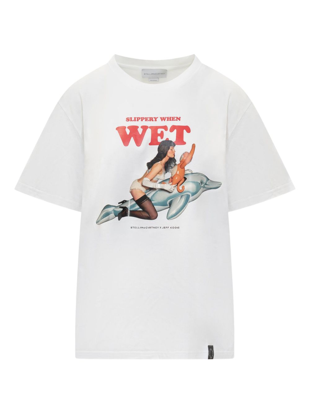 Stella McCartney Jeff Koons Graphic Print Organic Cotton T-Shirt White