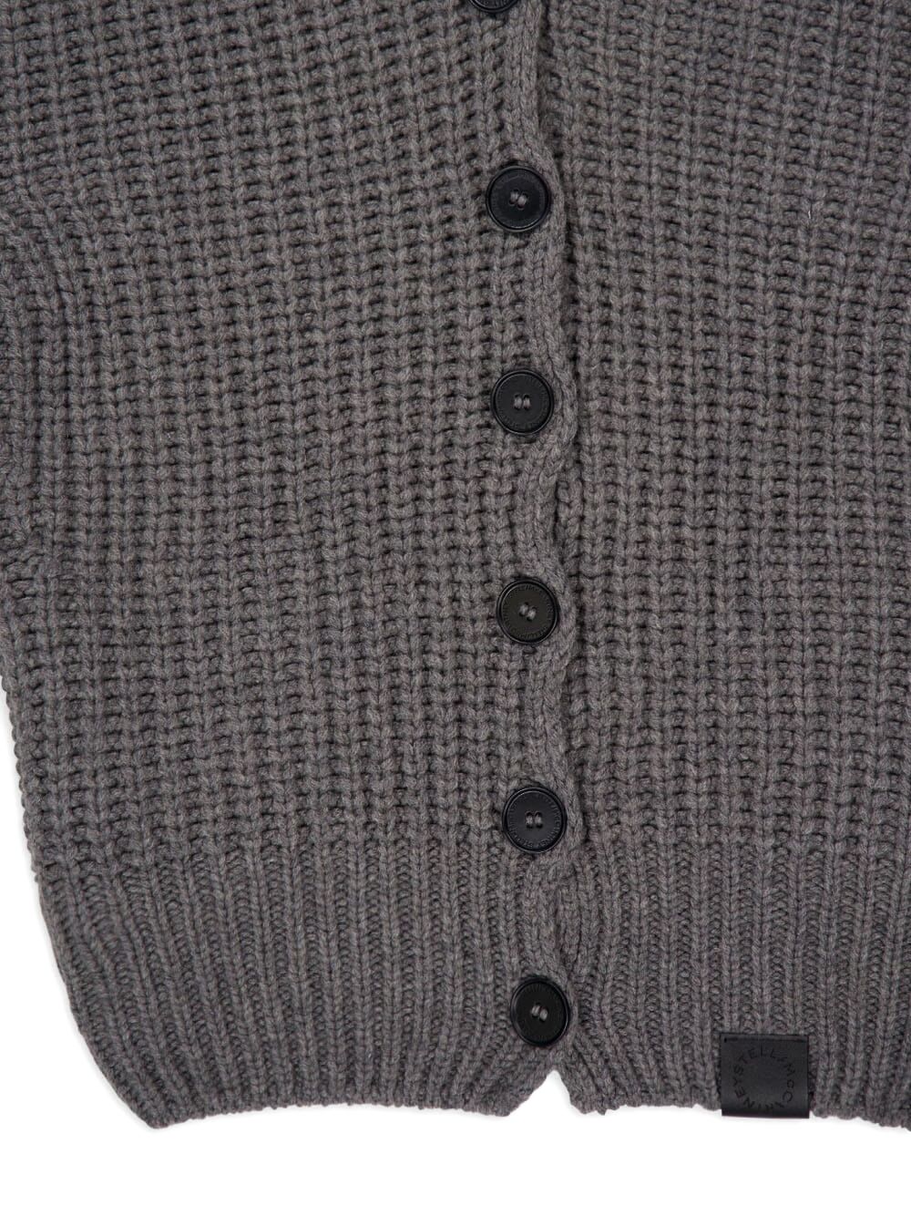 Stella McCartney Ribbed Knit Hooded Cashmere-Blend Sweater Grey