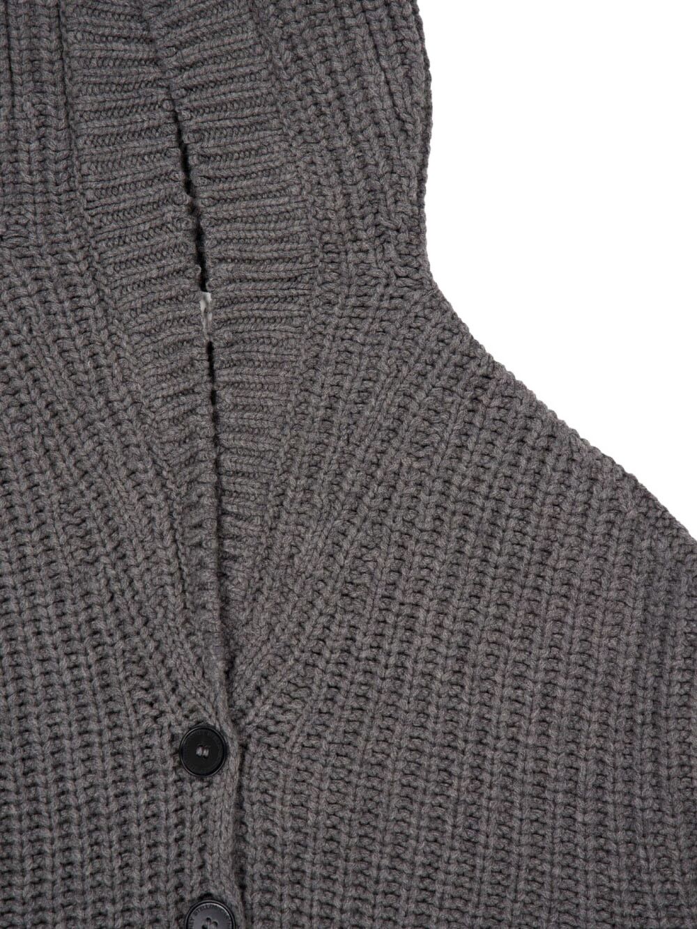 Stella McCartney Ribbed Knit Hooded Cashmere-Blend Sweater Grey
