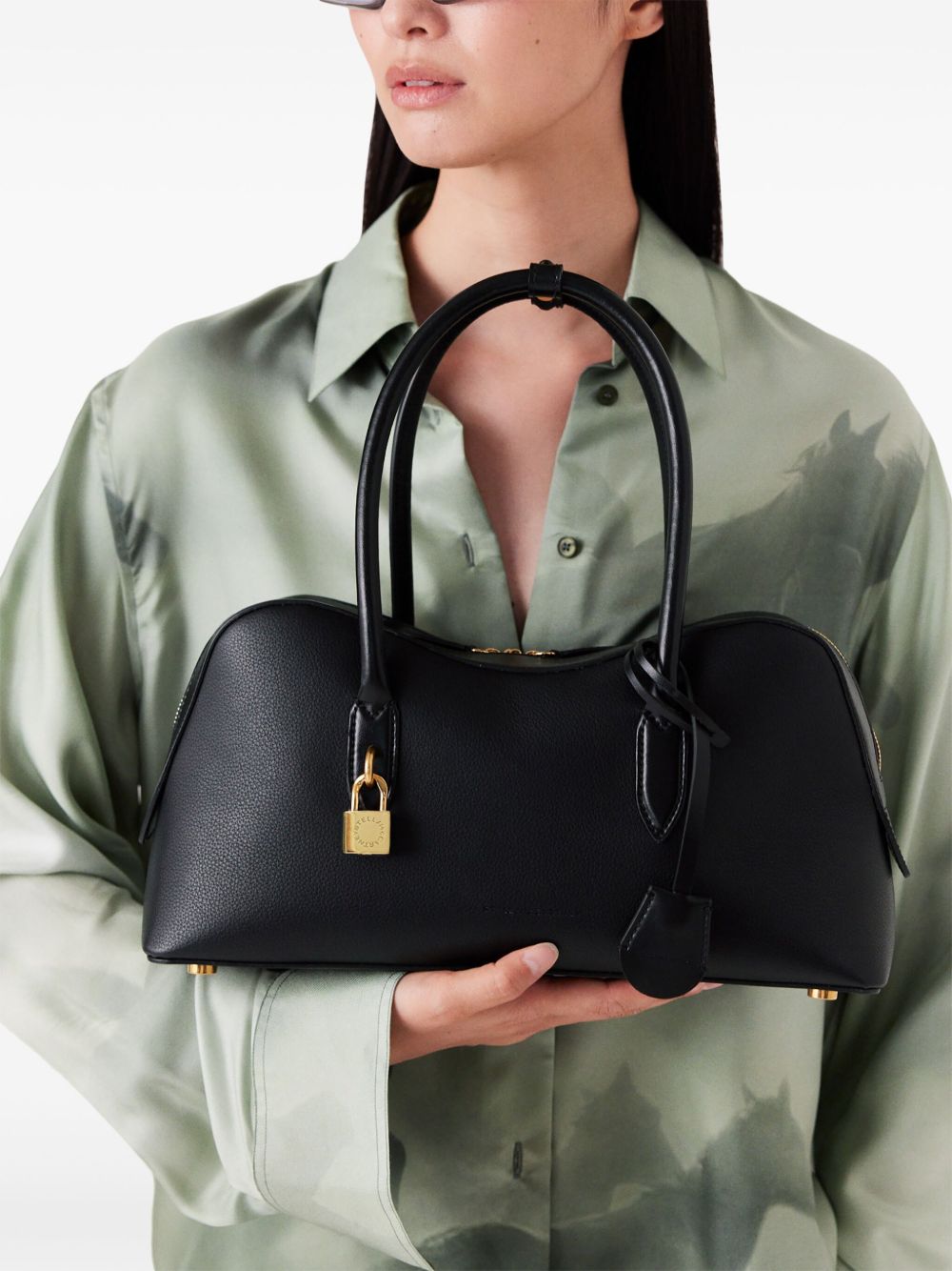 Stella McCartney Ryder Medium Hemp Tote Bag Black