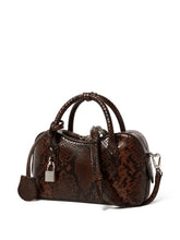 Stella McCartney Ryder Small Snakeskin-Effect Shoulder Bag Brown