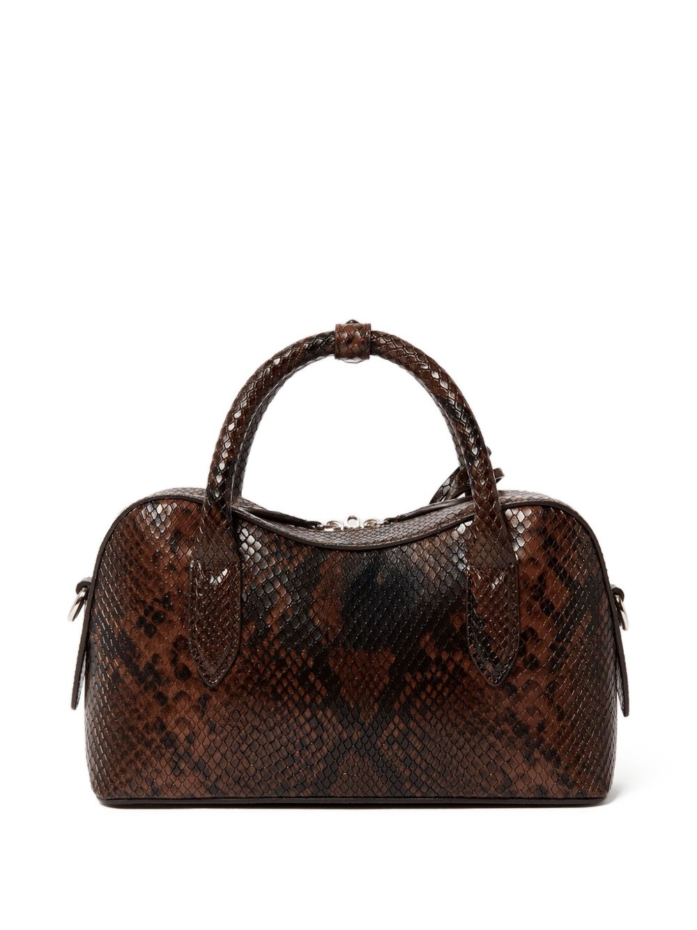 Stella McCartney Ryder Small Snakeskin-Effect Shoulder Bag Brown