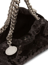 Stella McCartney Falabella Mini Sequined Chain-Handle Bag Black