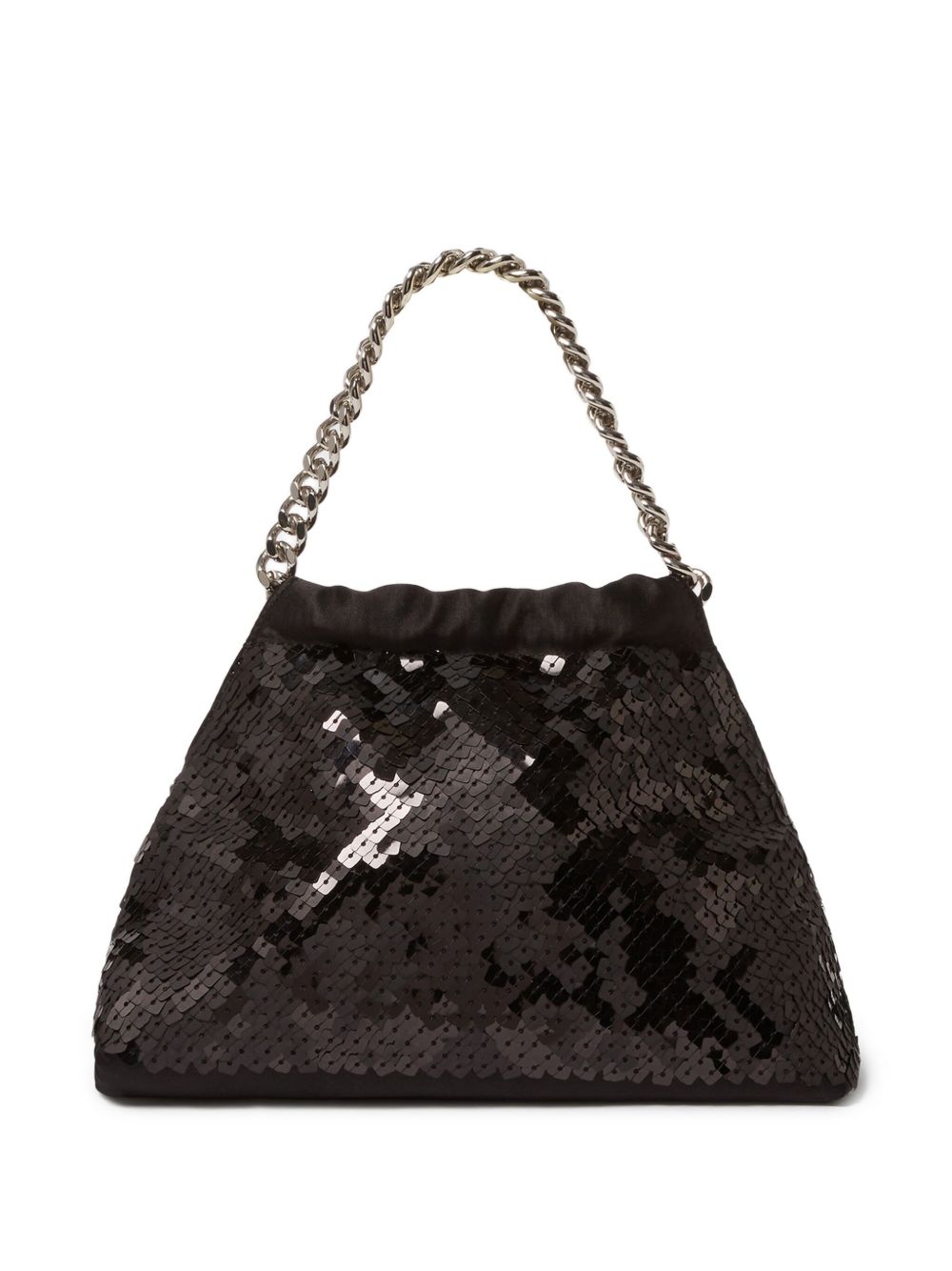 Stella McCartney Falabella Mini Sequined Chain-Handle Bag Black
