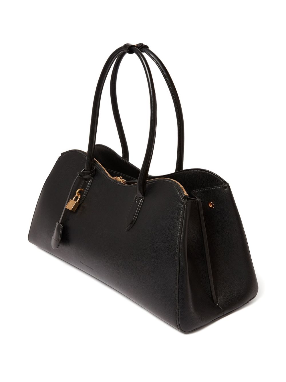 Stella McCartney Ryder Open Black Curved Shopper Tote Bag Black