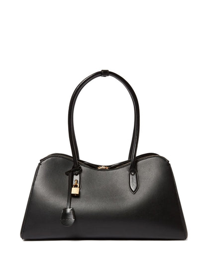 Stella McCartney Ryder Open Black Curved Shopper Tote Bag Black