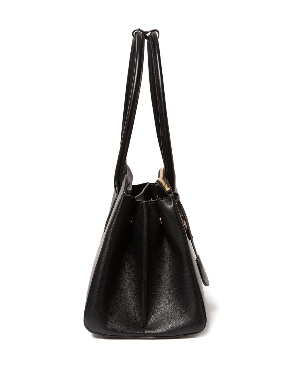 Stella McCartney Ryder Open Black Curved Shopper Tote Bag Black