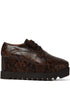 Stella McCartney Elyse Brown Snakeskin Platform Sneakers Brown