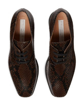 Stella McCartney Elyse Brown Snakeskin Platform Sneakers Brown