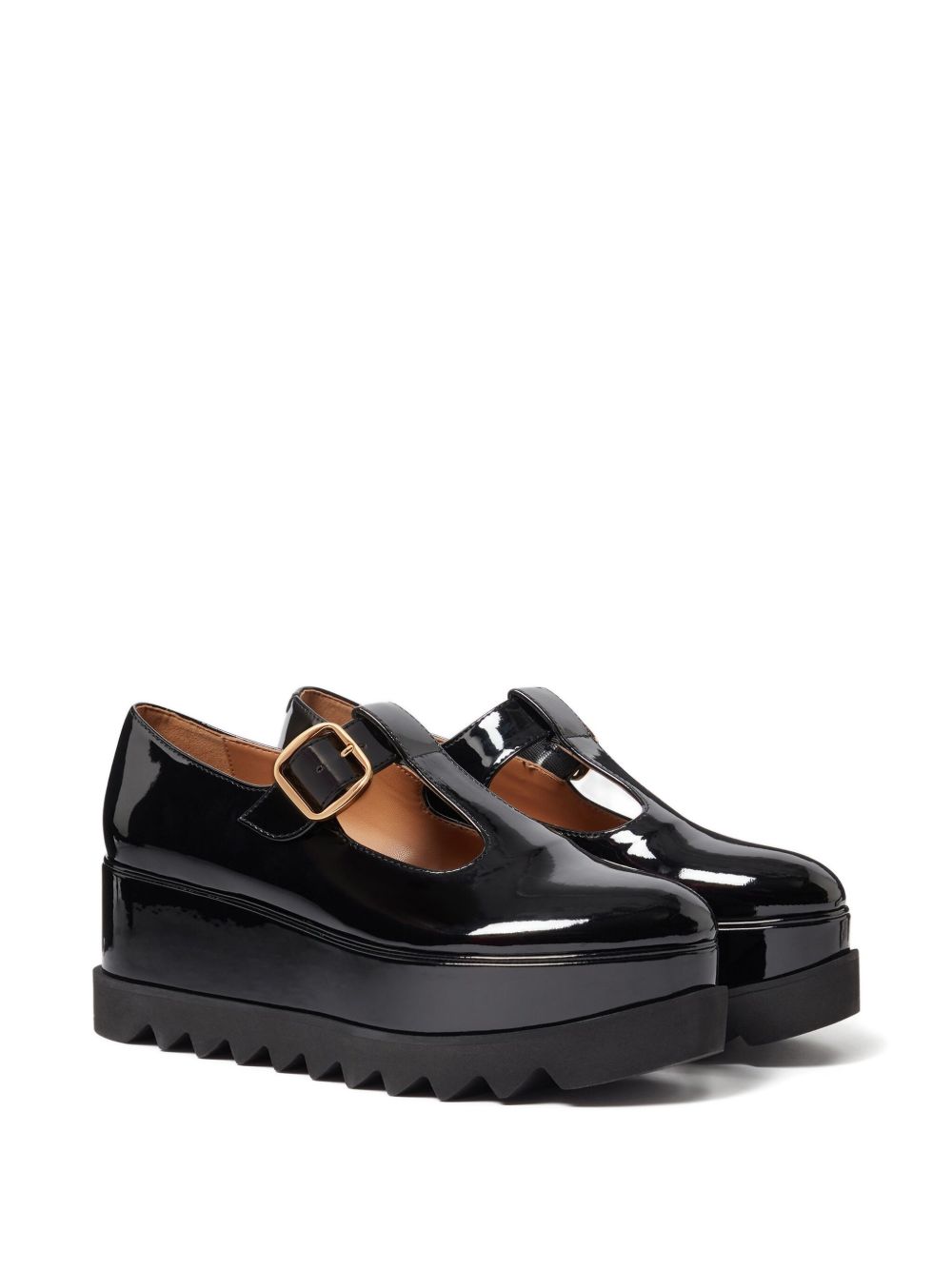 Stella McCartney Skyla T-Bar Platform Ballet Flats Black