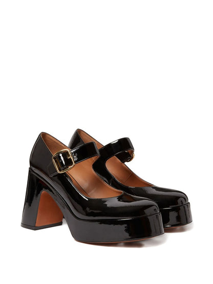 Stella McCartney Skyla Patent Mary Jane Platform Pumps Black