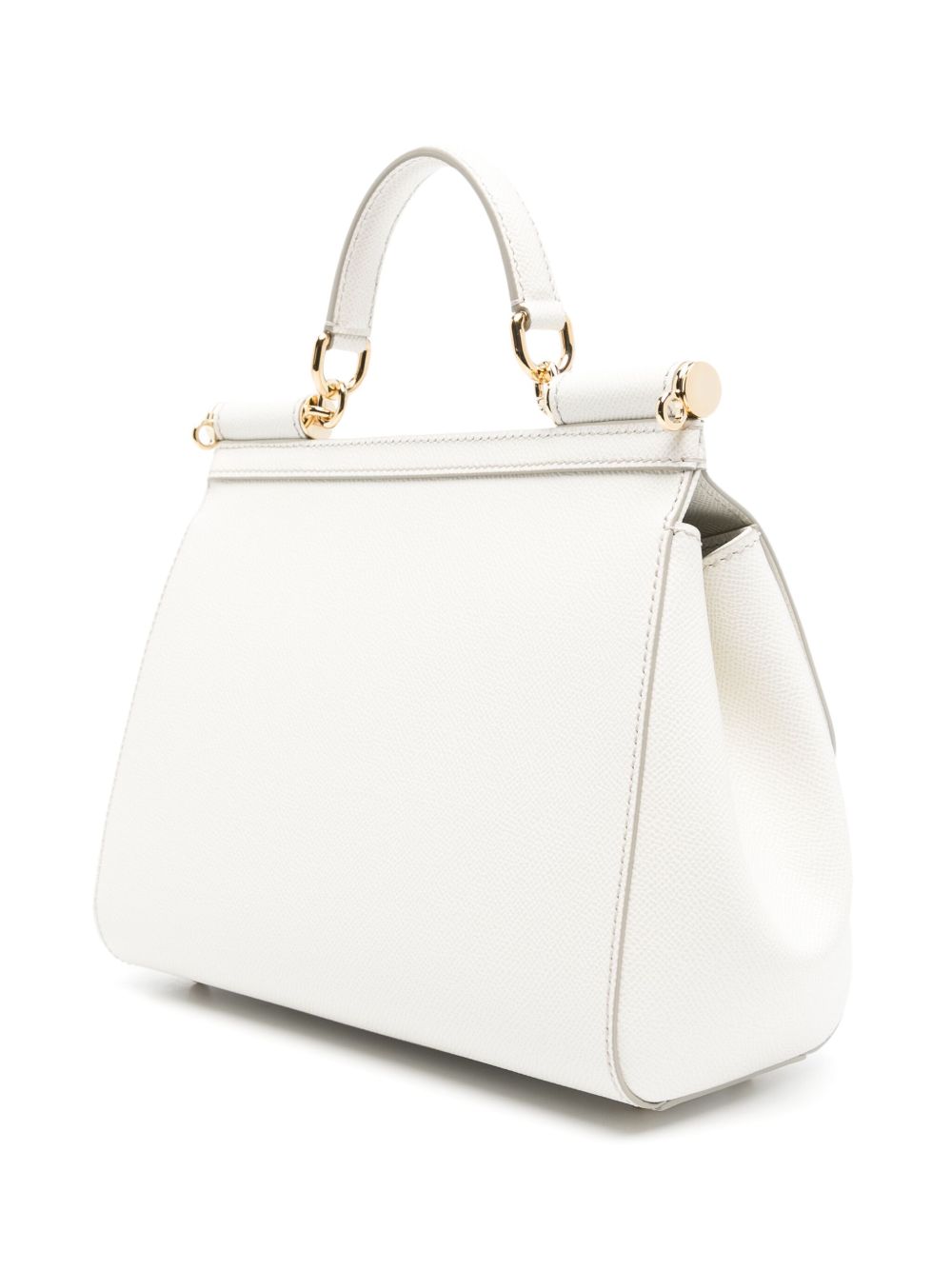 Dolce &amp; Gabbana Large Sicily leather handbag in white