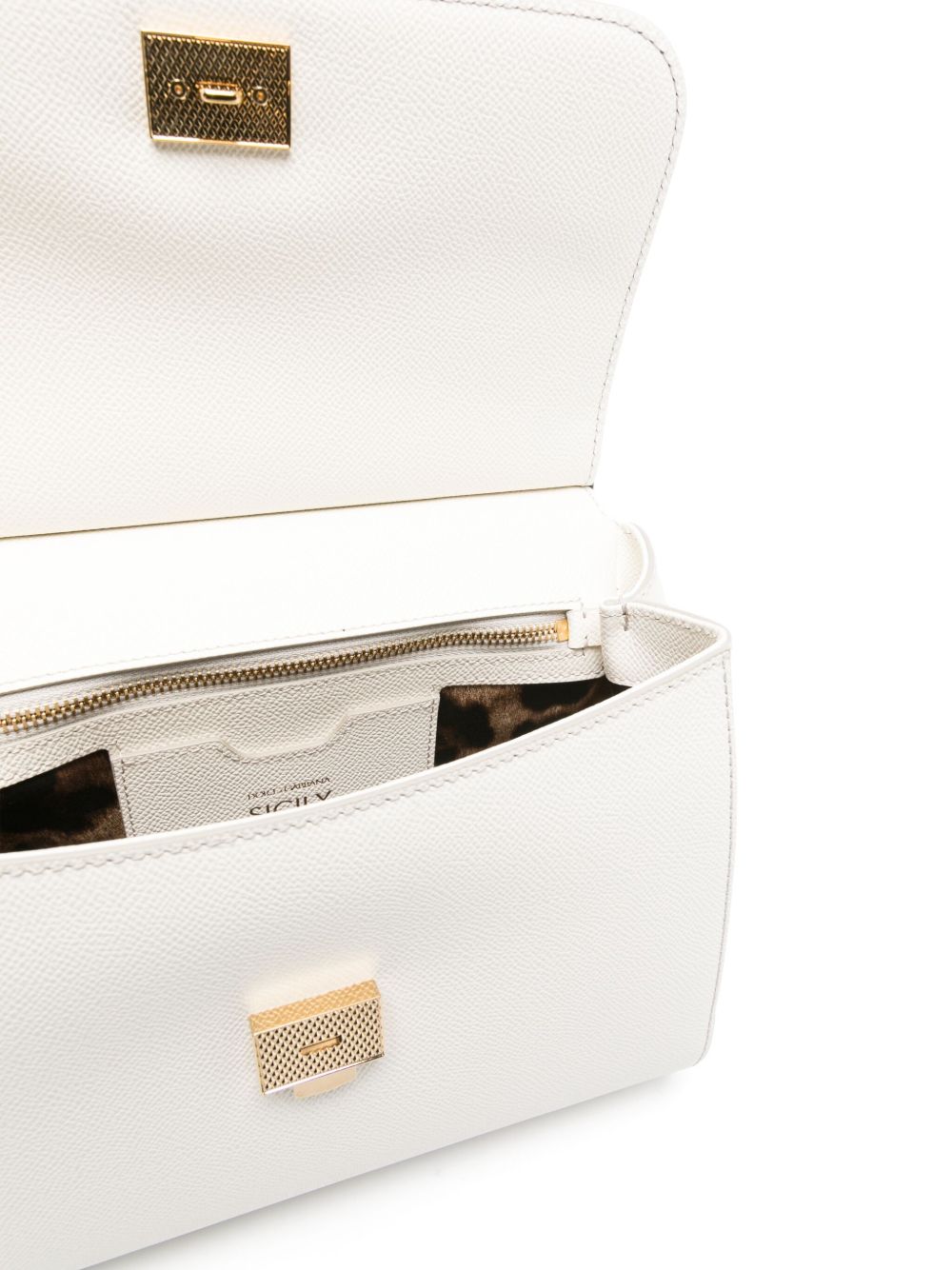 Dolce &amp; Gabbana Large Sicily leather handbag in white