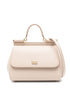 Dolce & Gabbana Large Sicily Leather Top Handle Bag Powder