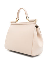 Dolce & Gabbana Large Sicily Leather Top Handle Bag Powder