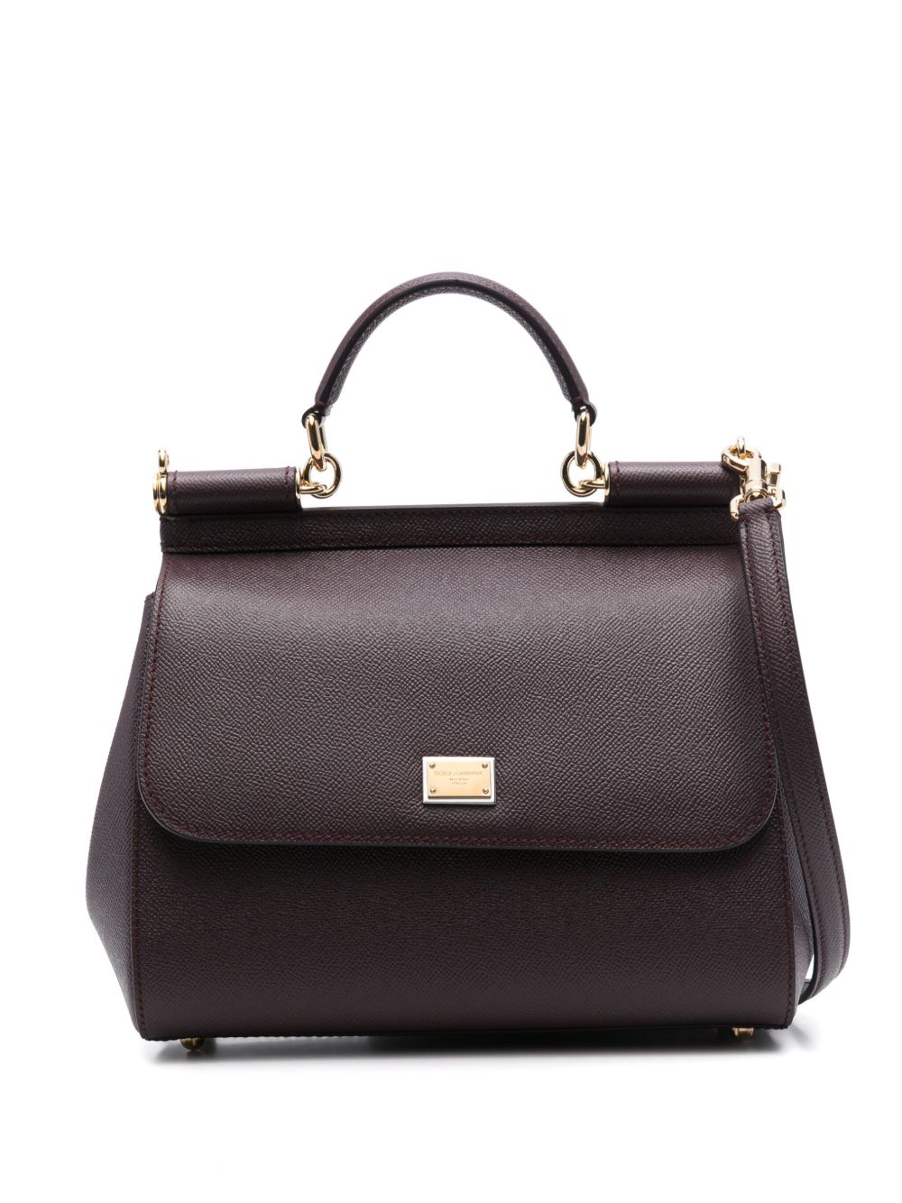 Dolce &amp; Gabbana Large Sicily Leather Handbag Purple