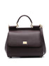 Dolce & Gabbana Large Sicily Leather Handbag Purple